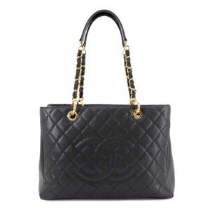 Chanel Matelasse Grand Chain Tote Bag Black - COA included